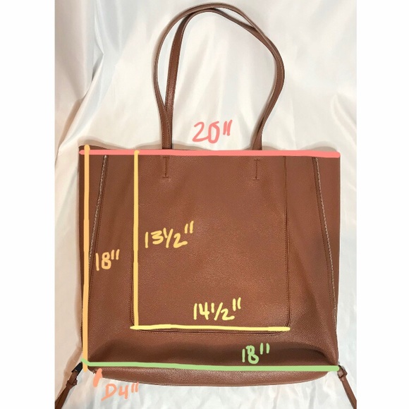 Urban Expressions Olympia Brown Vegan Leather Tote Bag - Picture 8 of 10